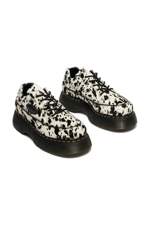 Dr. Martens Zapatos de Piel para Mujer Half Buzz 5i 5 Eye Dálmata