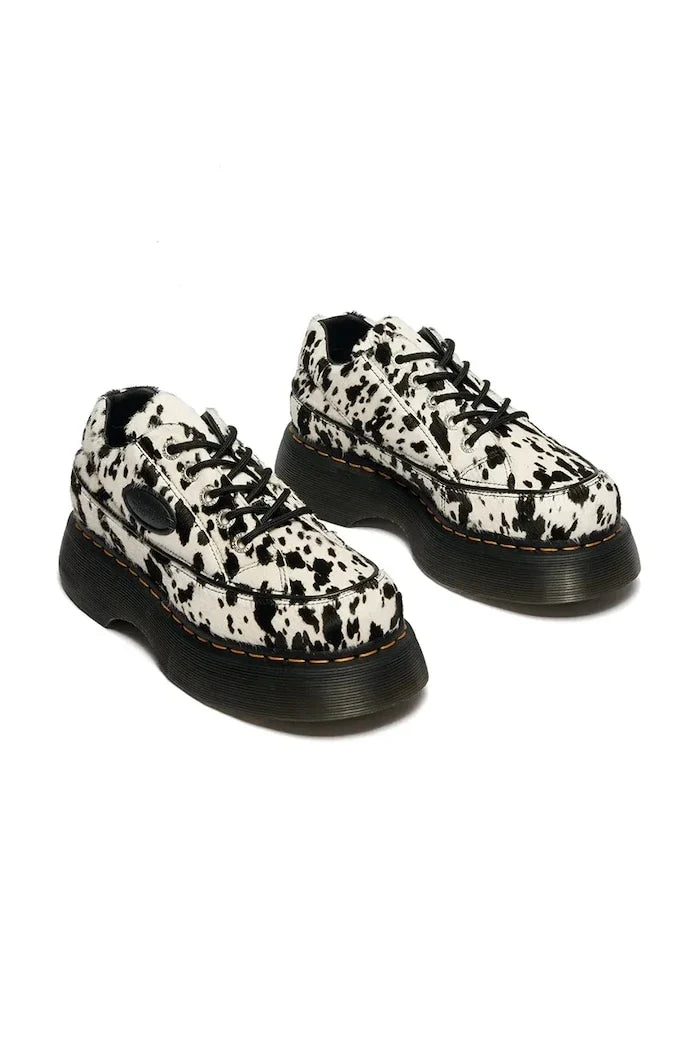 Dr. Martens Zapatos de Piel para Mujer Half Buzz 5i 5 Eye Dálmata