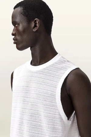 AllSaints camiseta sin mangas de algodón para hombre COVE
