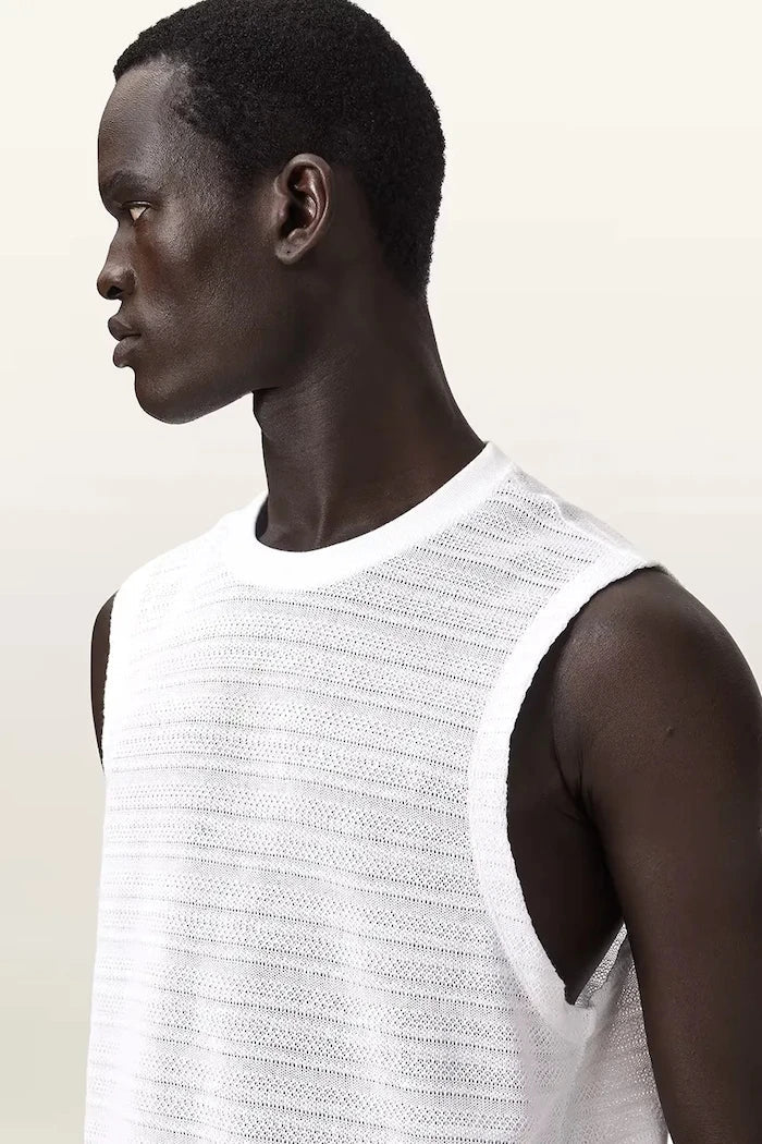 AllSaints camiseta sin mangas de algodón para hombre COVE