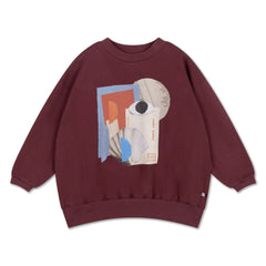Repose AMS - Rahat Organik Pamuklu Sweatshirt | Bordo