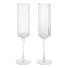 Ferm Living - Vasos acanalados Ripple - Juego de 2