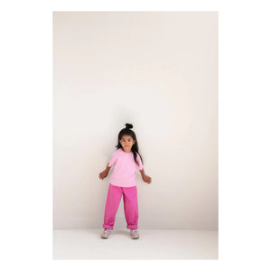 Jenest - Pantalones de algodón orgánico Maggy | Fucsia