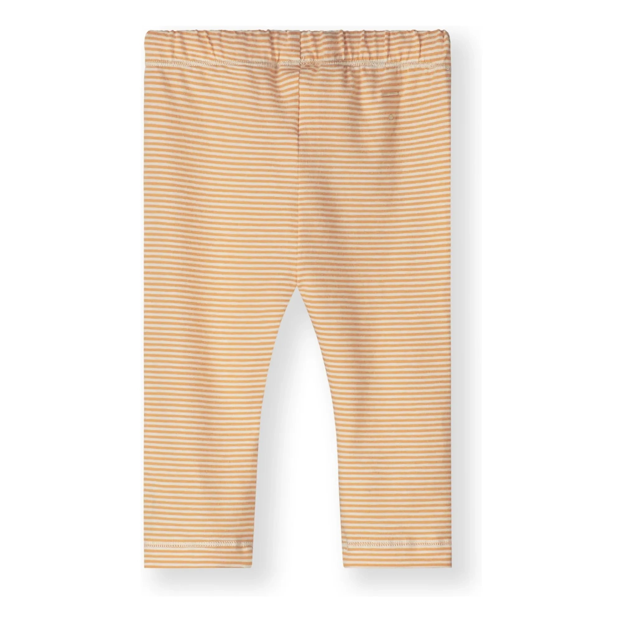 Gray Label - Minileggings a rayas de algodón orgánico | Albaricoque