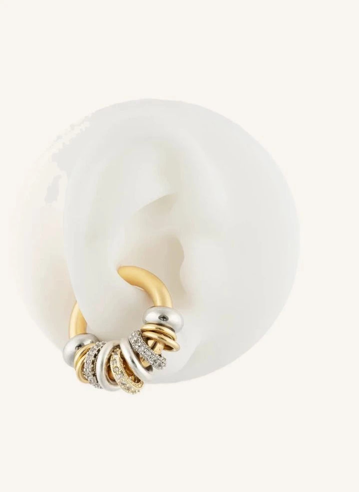Sigal - Aretes de Aro Brillantes | Oro/Plata