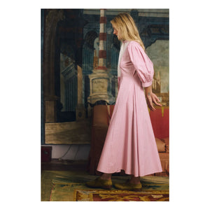 Maria de la Orden - Vestido de Algodón a Rayas Dimitra | Rosa
