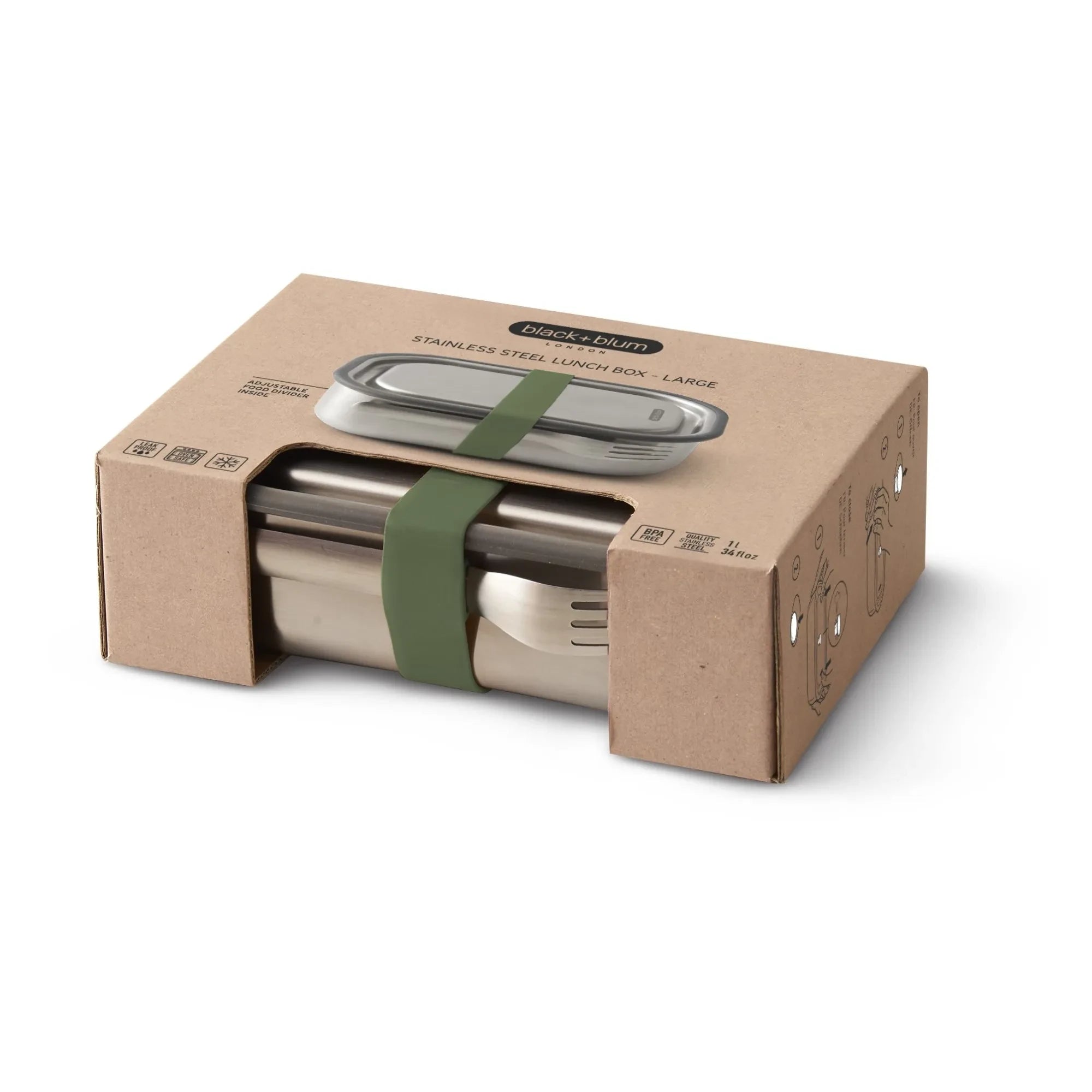 Black + Blum - Fiambrera de acero inoxidable | Verde oliva