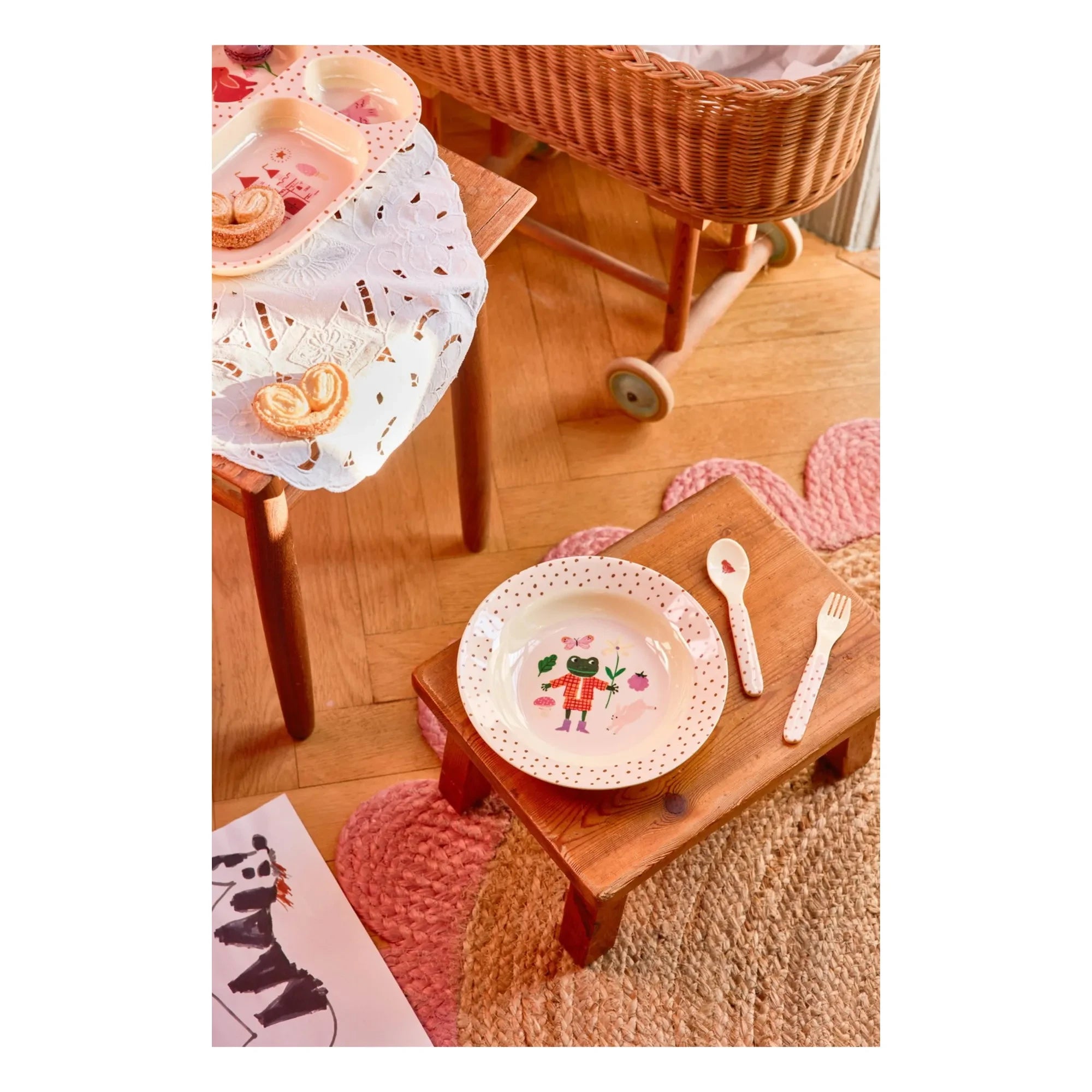 Rice - Plato hondo de melamina Fairy Tale | Rosa
