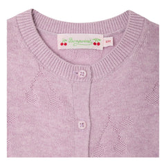 Bonpoint - Cárdigan Infantil Teyana Algodón Orgánico | Rosa Viejo