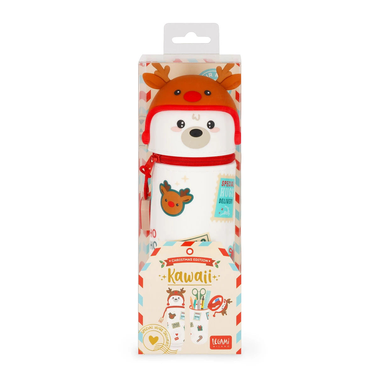 Legami - Estuche de silicona 2 en 1 para Navidad oso polar - Kawaii