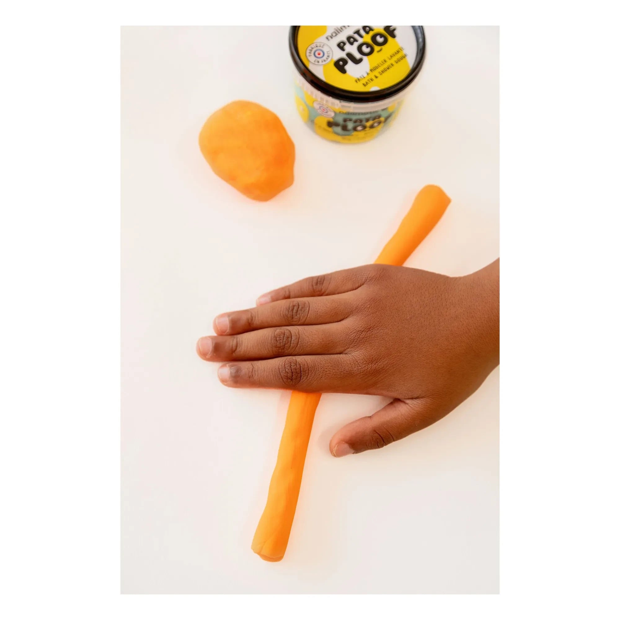 Nailmatic Kids - Pataploof, modelo de arcilla lavable, dúo y molde | Naranja