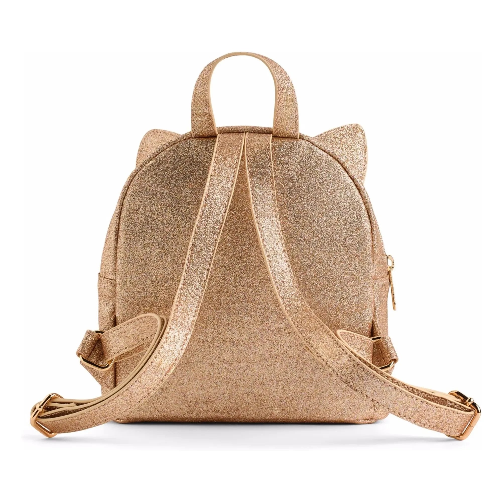 Mochila de Gato con Lentejuelas Rosa y Dorado - Molo
