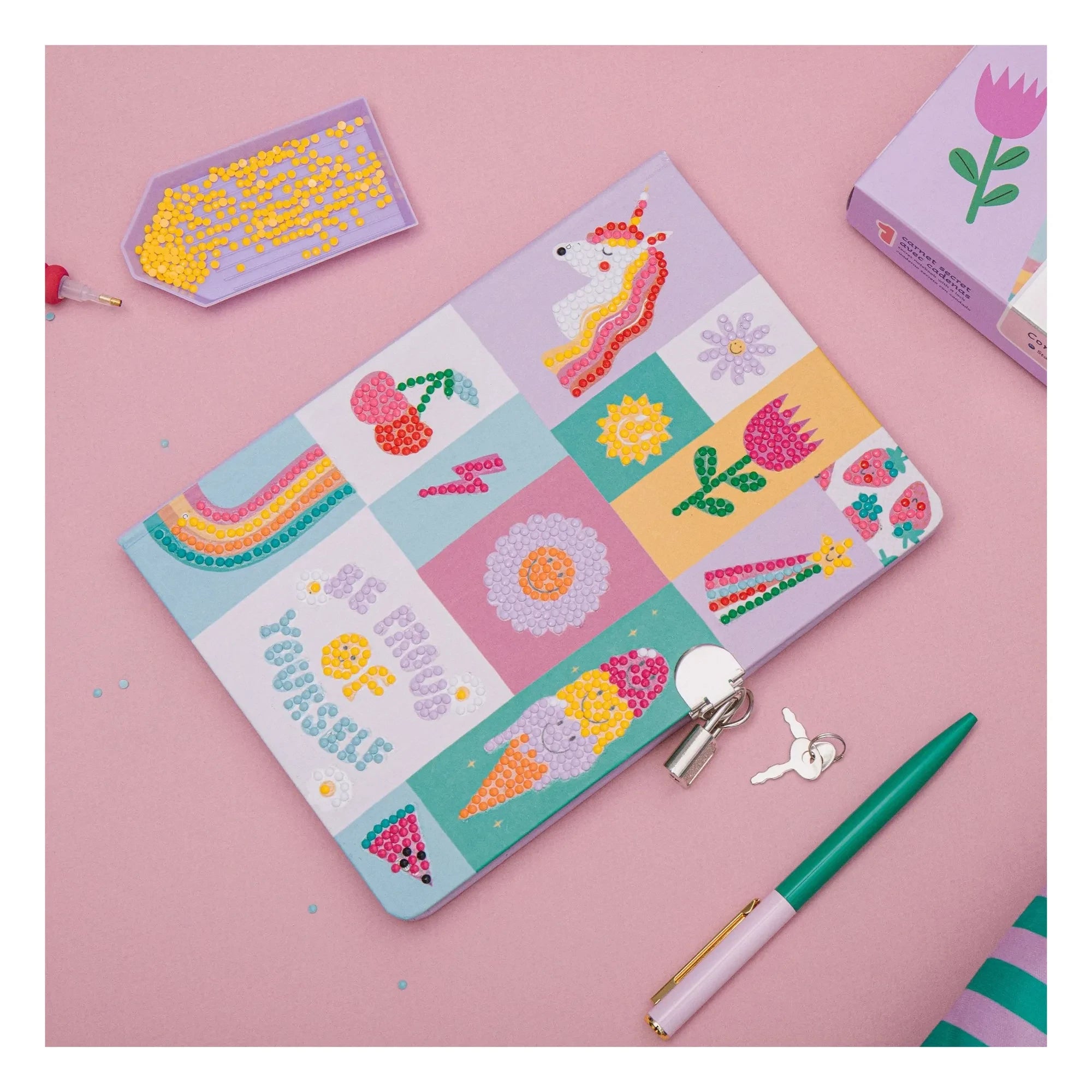 La Petite Épicerie - Kit de pintura de diamantes para niños - Cuaderno secreto