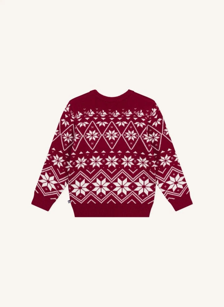 Petit Bateau - Jakarlı Yün Kazak | Bordo