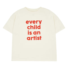 The Campamento - Camiseta oversize Every Child Is An Artist Algodón orgánico | Crudo