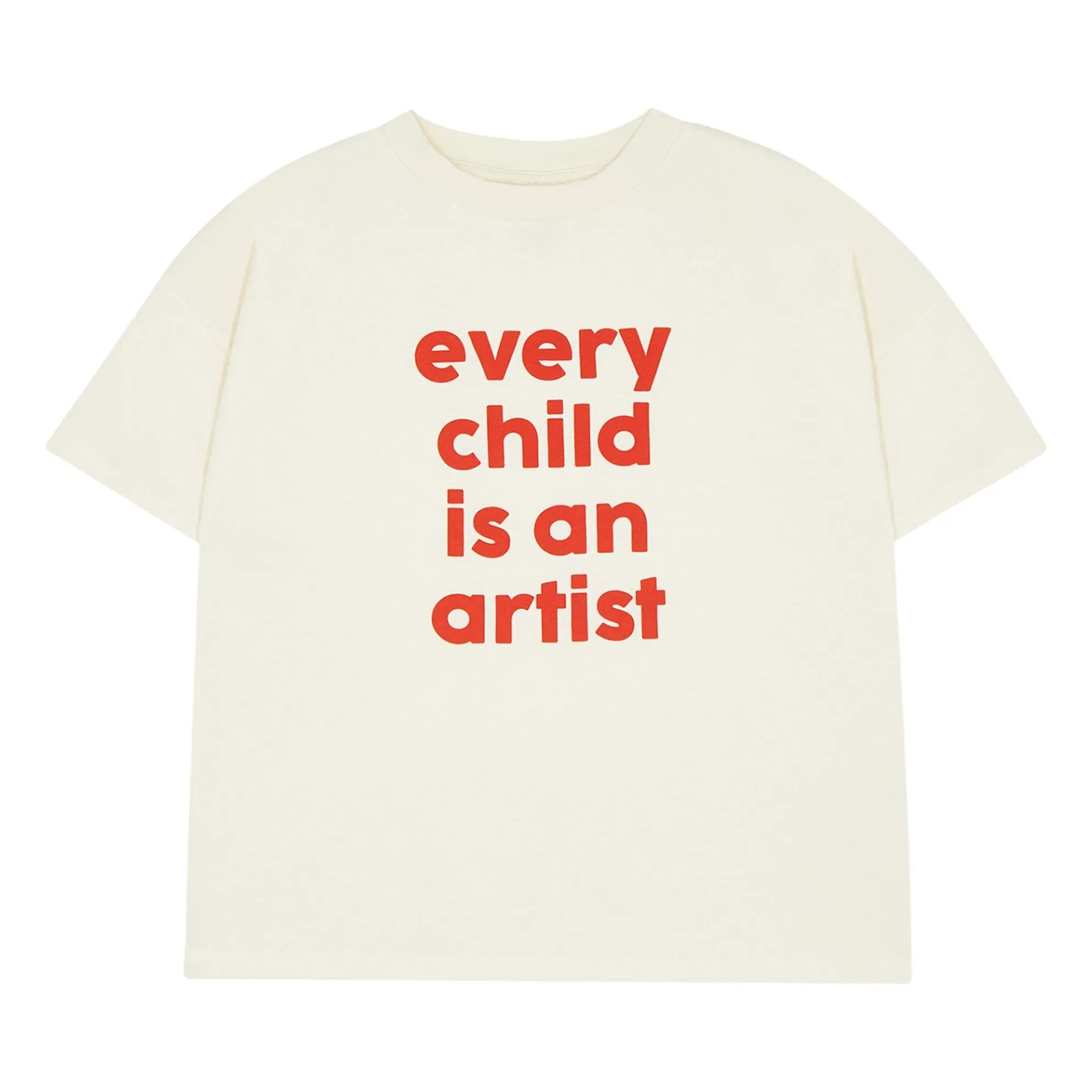 The Campamento - Camiseta oversize Every Child Is An Artist Algodón orgánico | Crudo