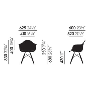 Vitra - Silla DAW - base de arce - Charles & Ray Eames | Gris guijarro