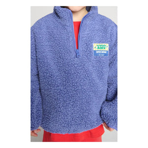 American Vintage - Sudadera de media cremallera de sherpa de fibra reciclada Hoktown | Morado