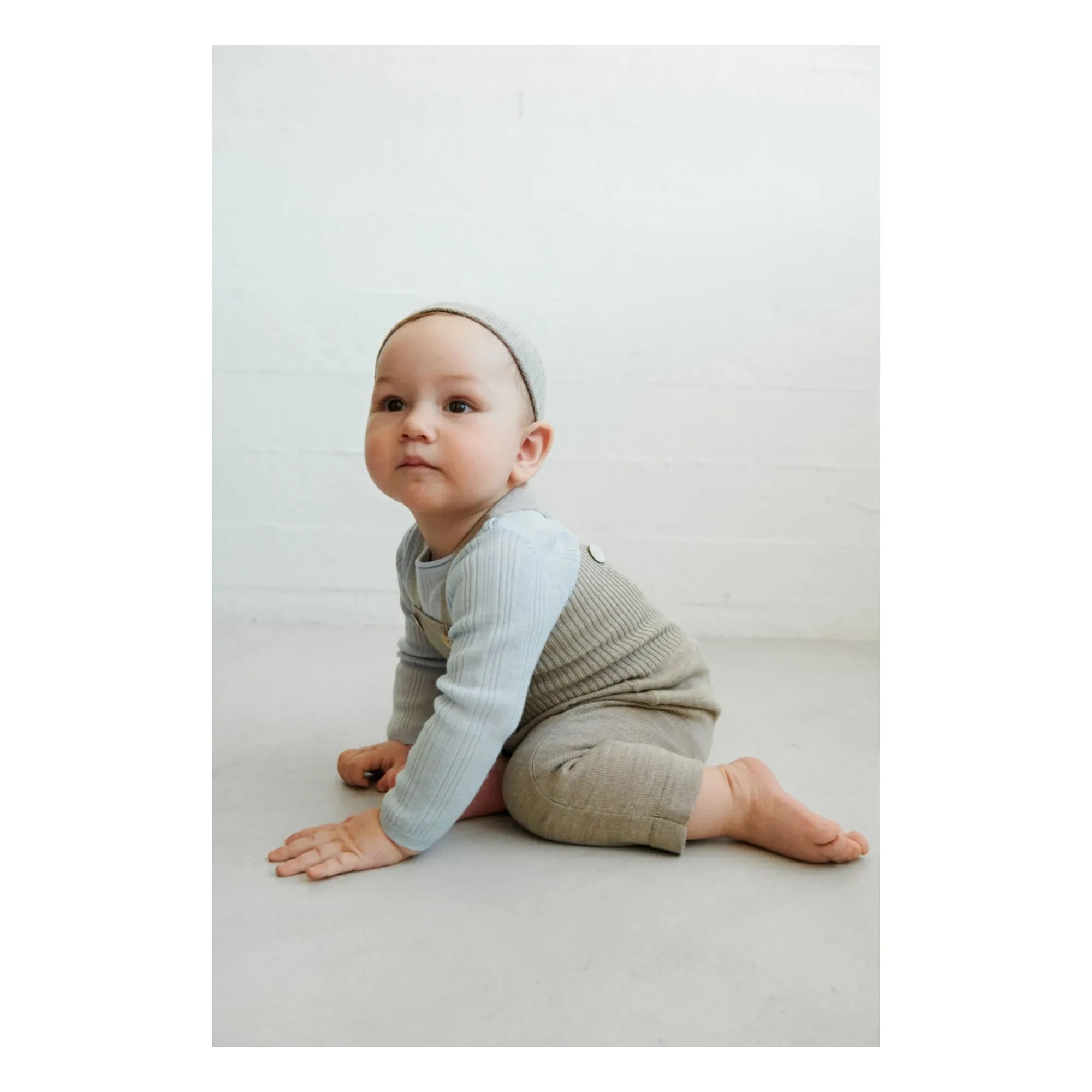 FUB - Peto de lana merina de talle alto | Beige jaspeado