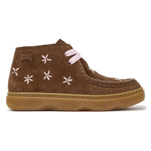 Camper - Botas Kiddo con cordones florales | Marrón