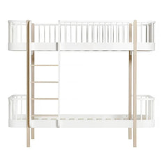 Oliver Furniture - Litera de Madera Color Roble con Escalera Frontal 90x200cm