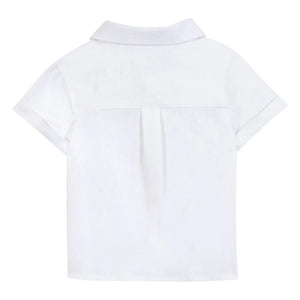 Tartine et Chocolat - Camisa de lino de manga corta | Blanco