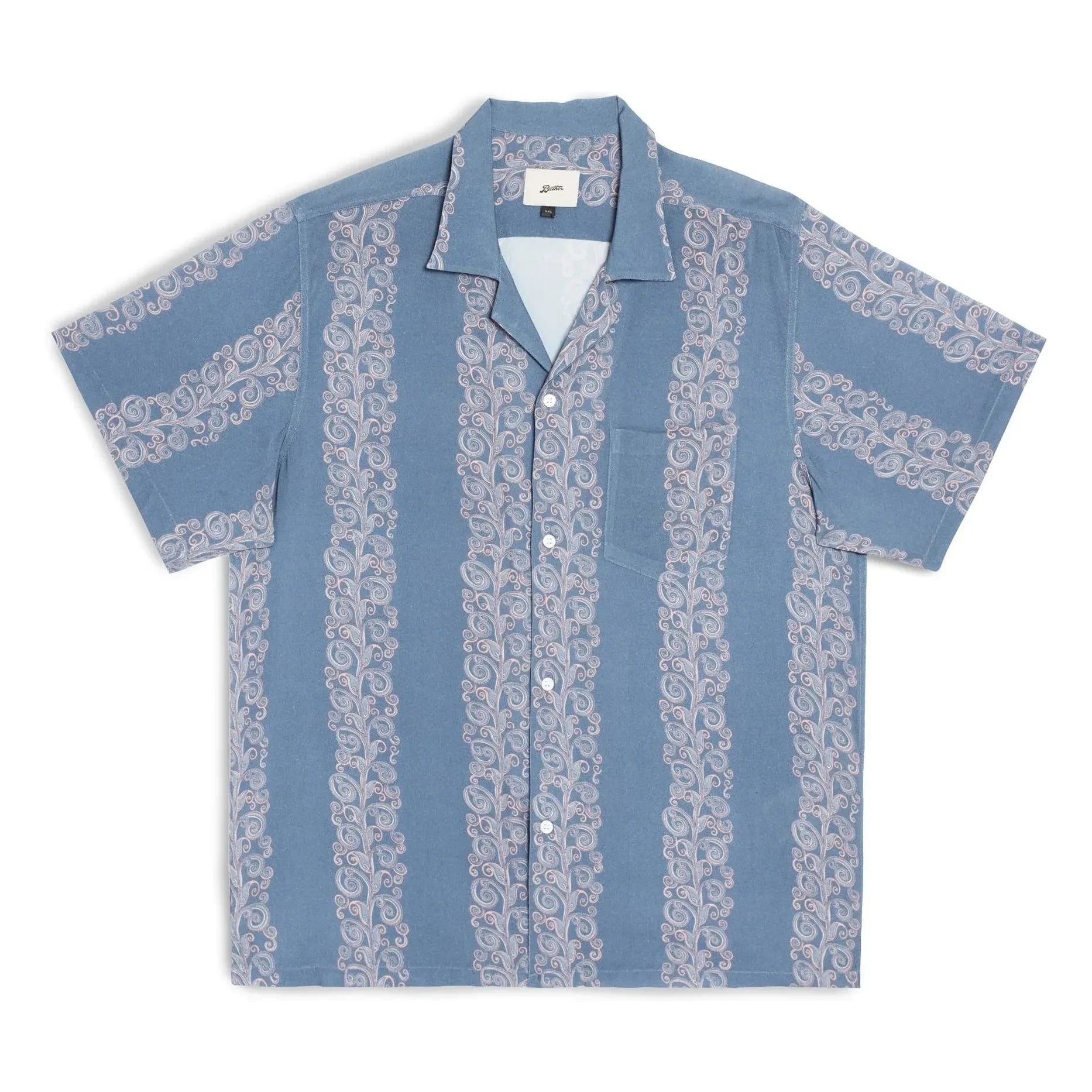 Bather - Camisa Coral Fiesta | Azul claro