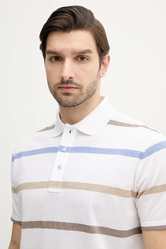 Camiseta de Algodón con Cuello Paul&Shark