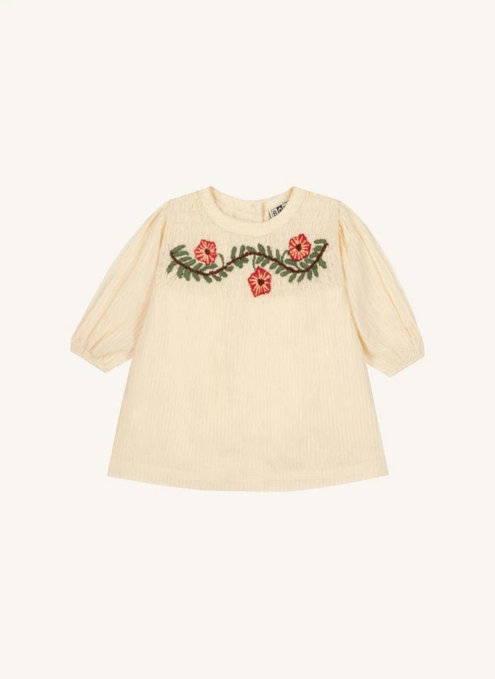 Bonton - Vestido bordado France | Crema