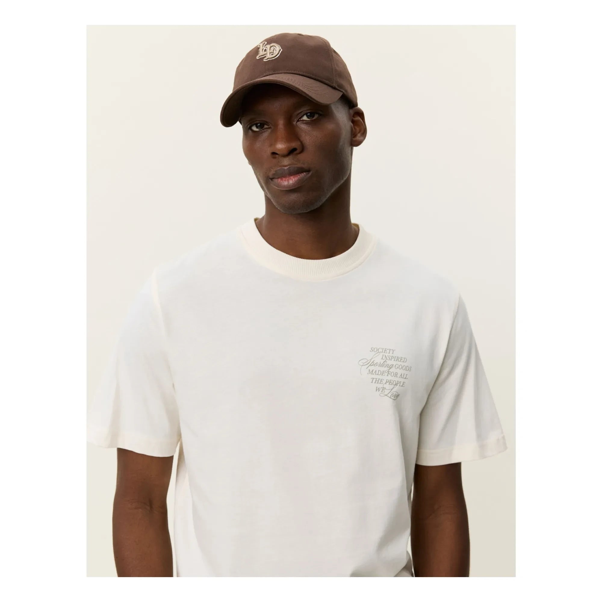 Les Deux - Camiseta Ben Faience de algodón orgánico | Crema