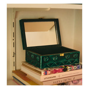 Anna + Nina - Caja de joyas de madera Tide | Verde