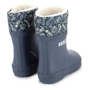 Bonton - Botas de agua de piel de oveja | Azul marino