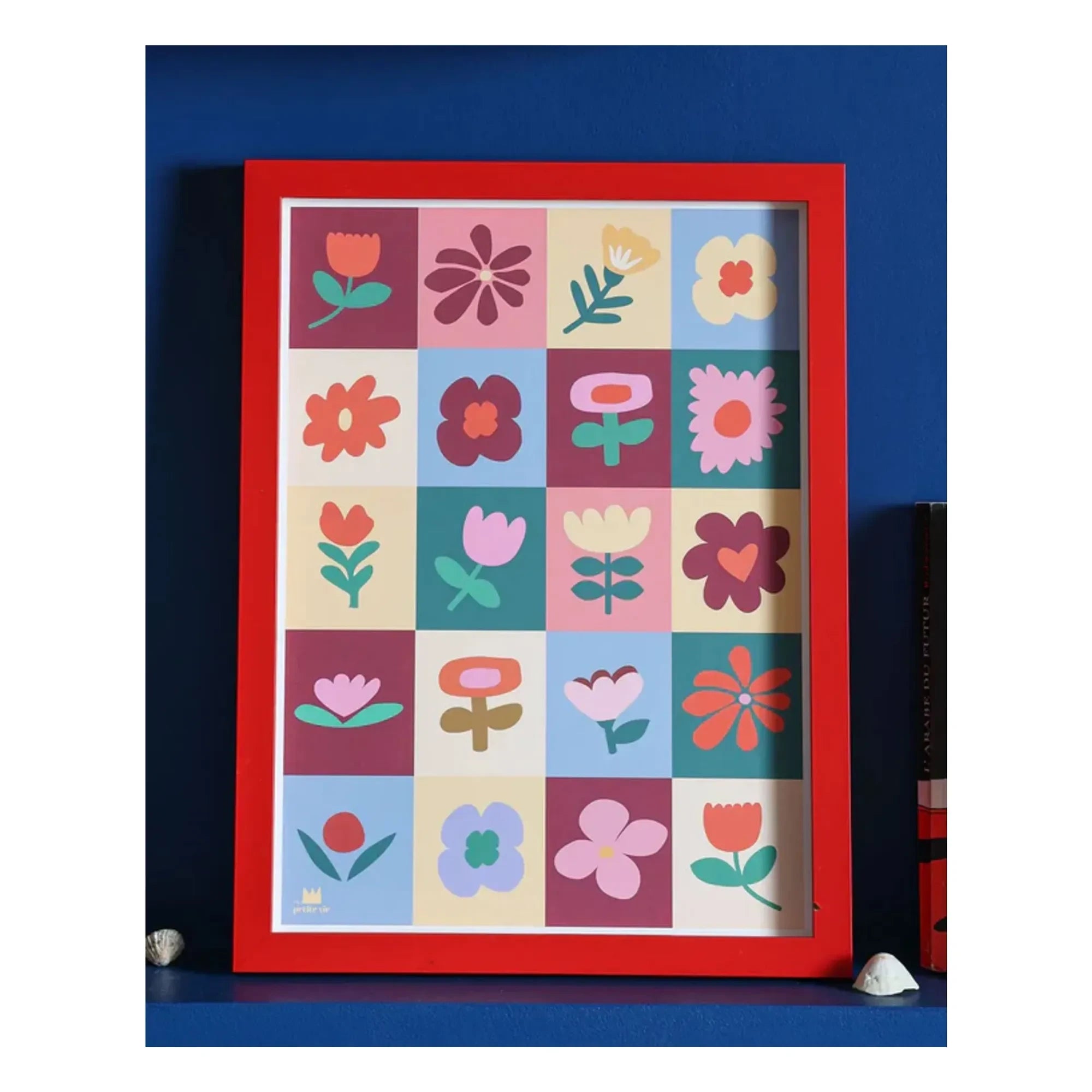 Ma petite vie - Póster con patchwork floral