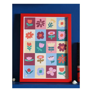 Ma petite vie - Póster con patchwork floral