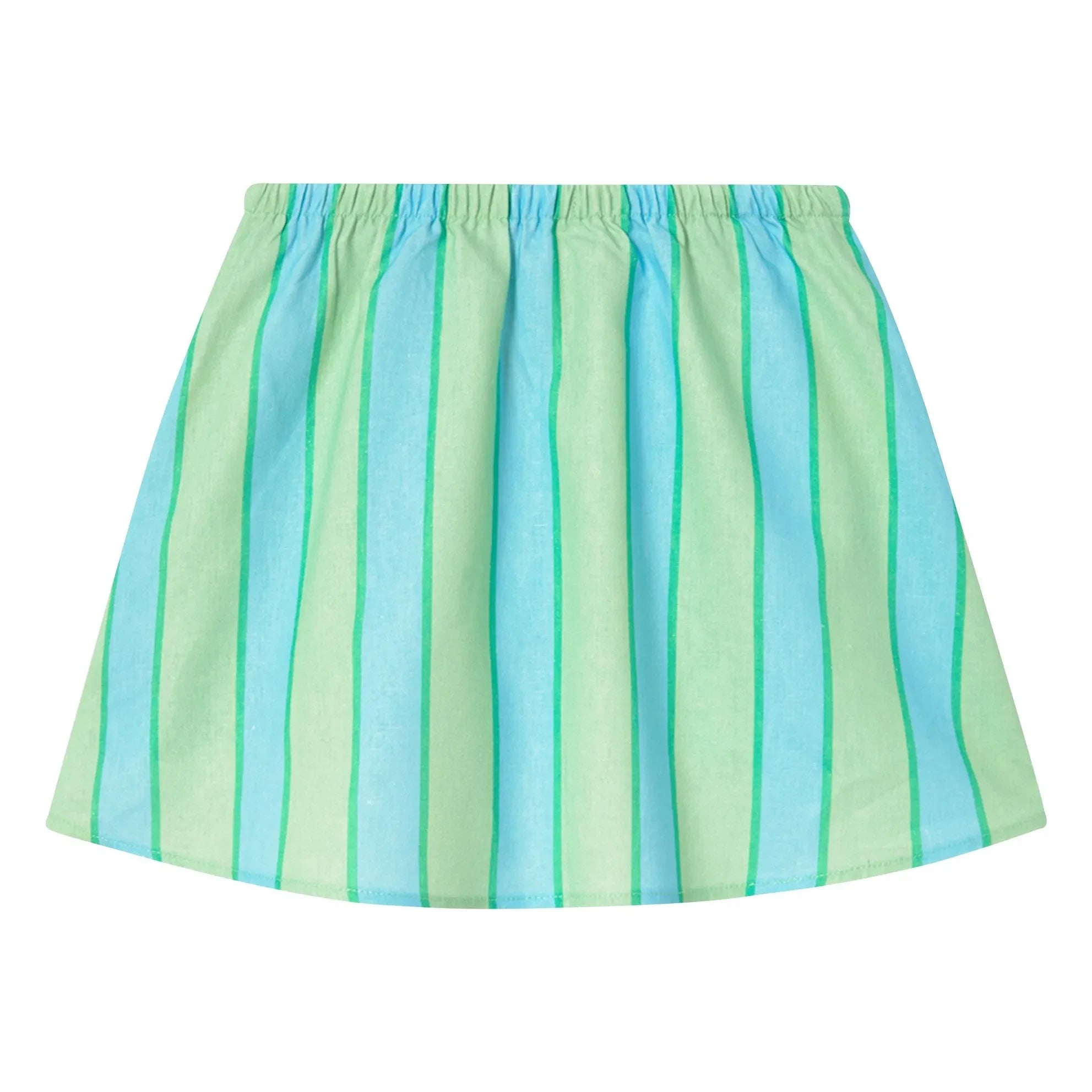 Tinycottons - Falda de lino a rayas | Verde