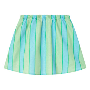 Tinycottons - Falda de lino a rayas | Verde