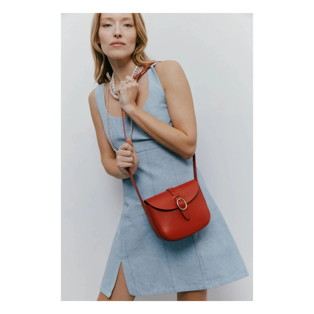 herbert frère soeur - Le Sab June Holly Bolso de cuero | Rojo