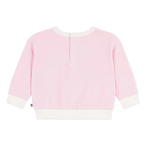 Petit Bateau - Sudadera de felpa rosa