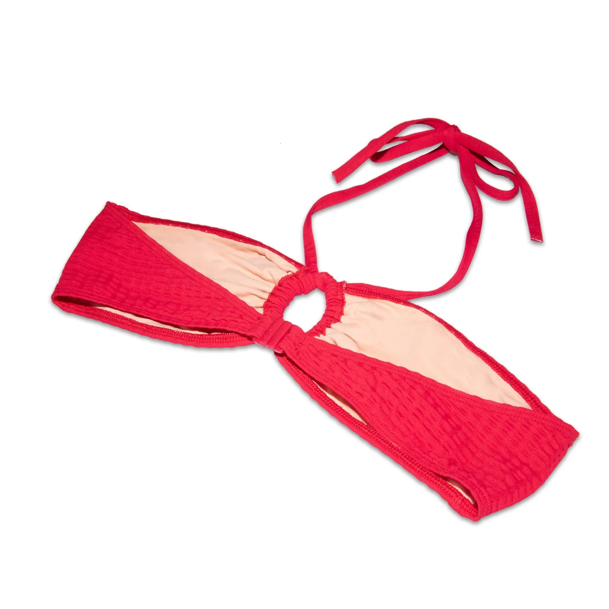 Miska Paris - Top de bikini fruncido | Rojo