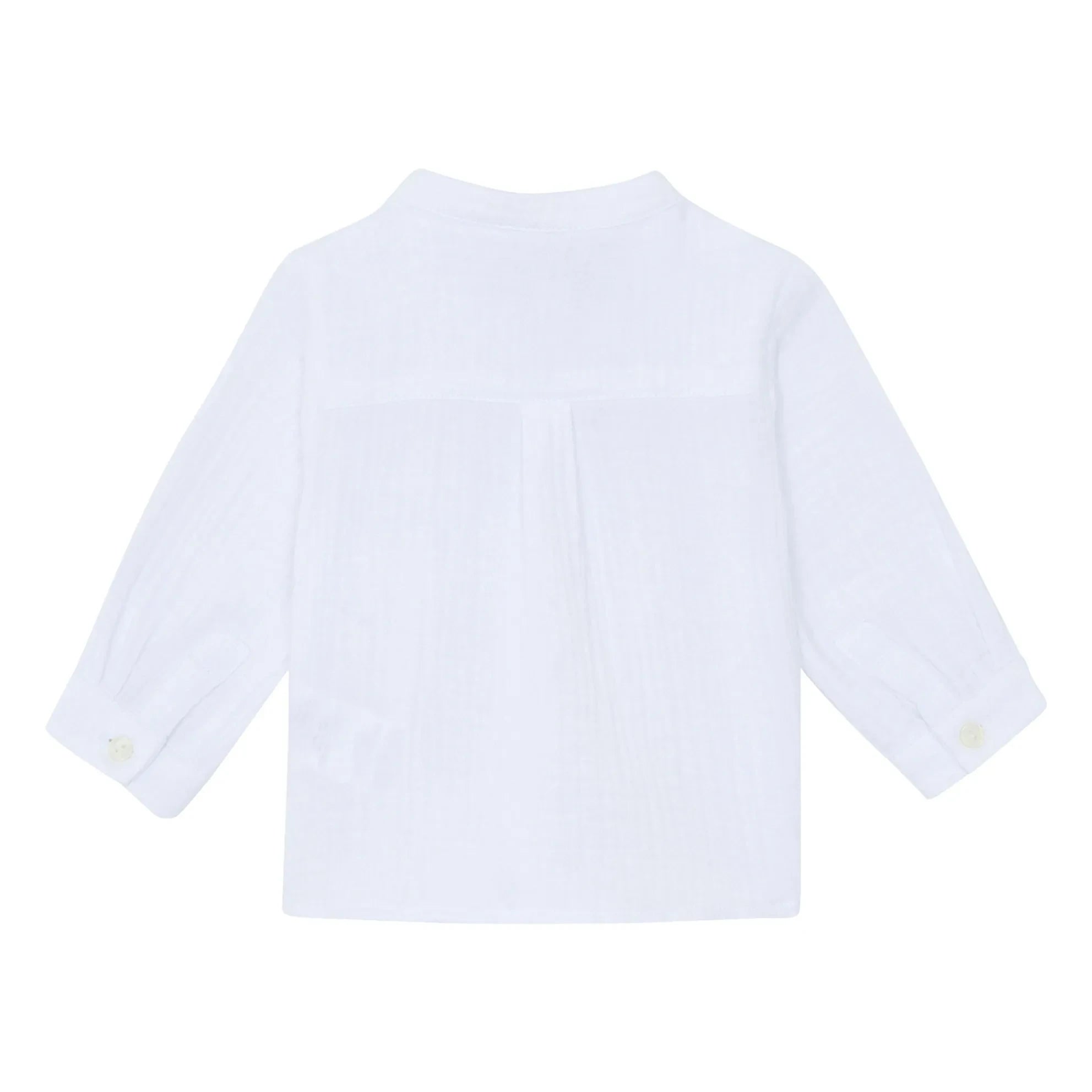 Tartine et Chocolat - Camisa con bolsillo de gasa de algodón | Blanco