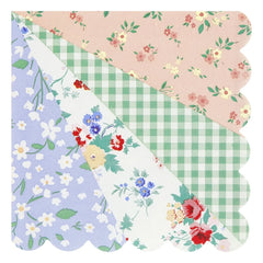 Meri Meri - Servilletas de papel Patchwork - Set de 16