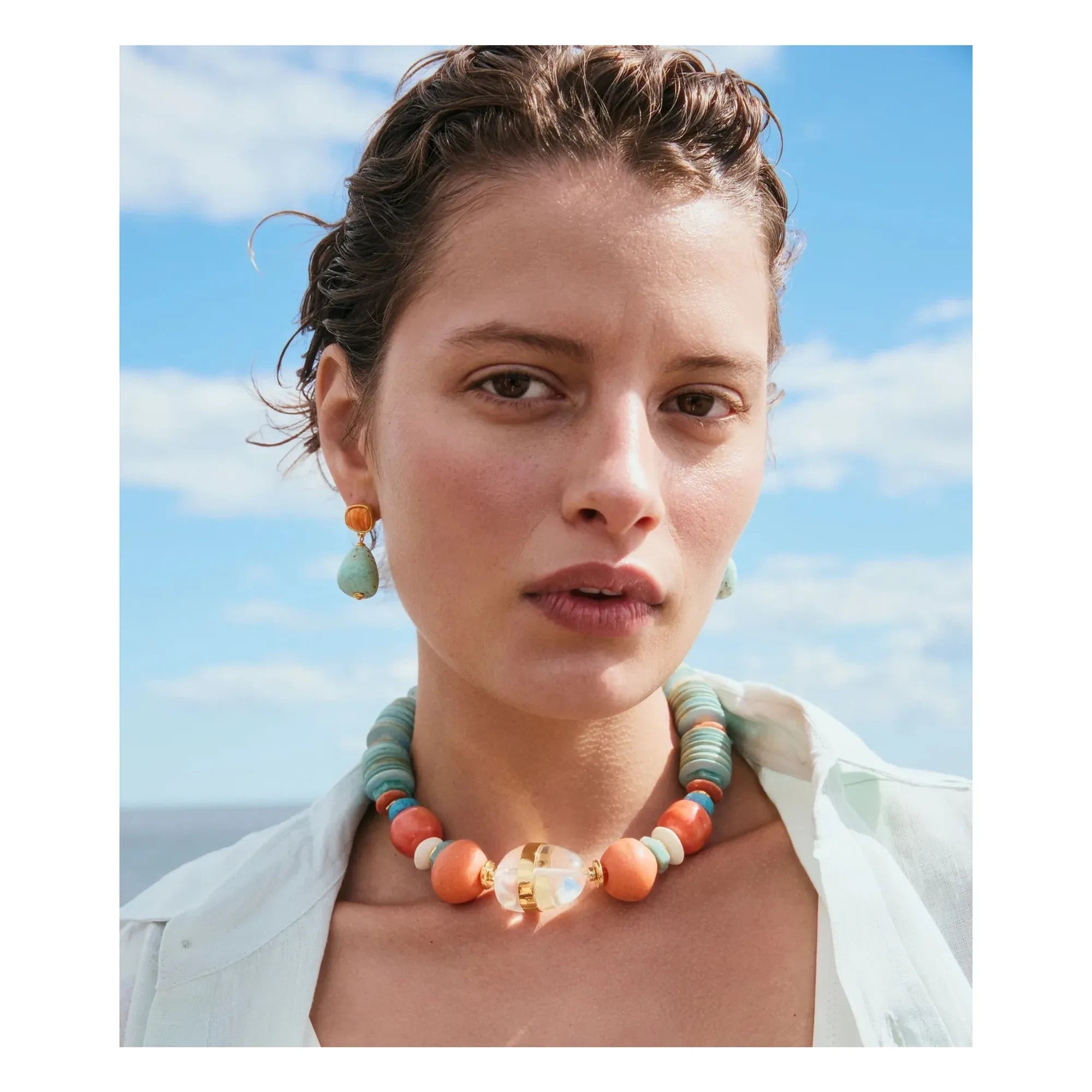 Lizzie Fortunato - Citrus Splash Küpeler | Mavi