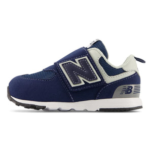 New Balance - 574 New-B Zapatillas con Cierre de Velcro | Azul Marino