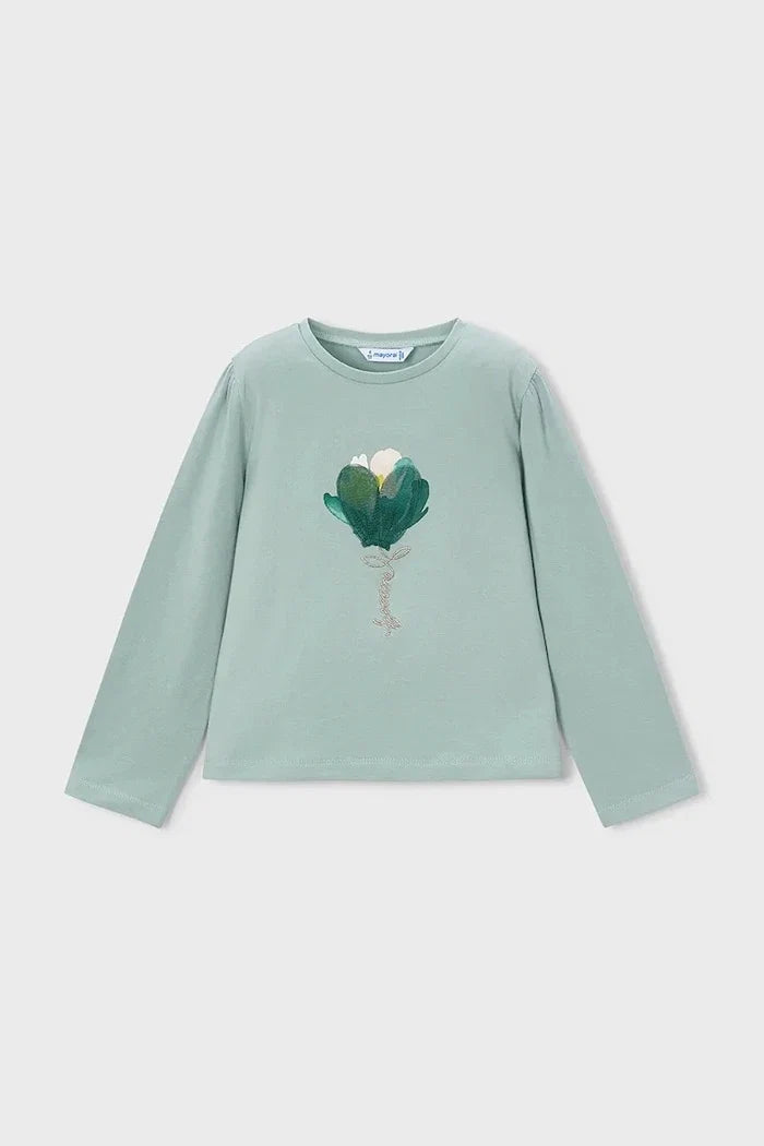 Blusa de manga larga de algodón para niños Mayoral