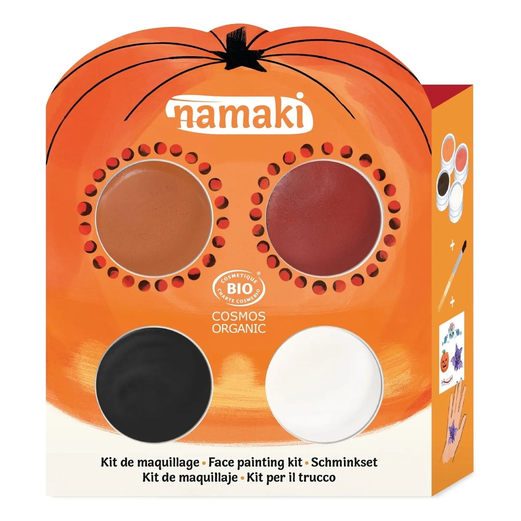 Namaki - Paleta de maquillaje de Halloween de 4 tonos | Naranja