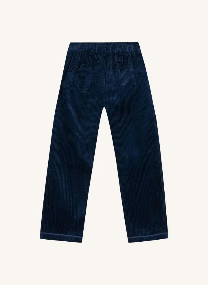 Bonton - Pantalón de terciopelo Ördek | Azul oscuro