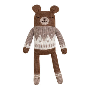 Main Sauvage - Suéter de jacquard con osito de peluche | Marrón topo