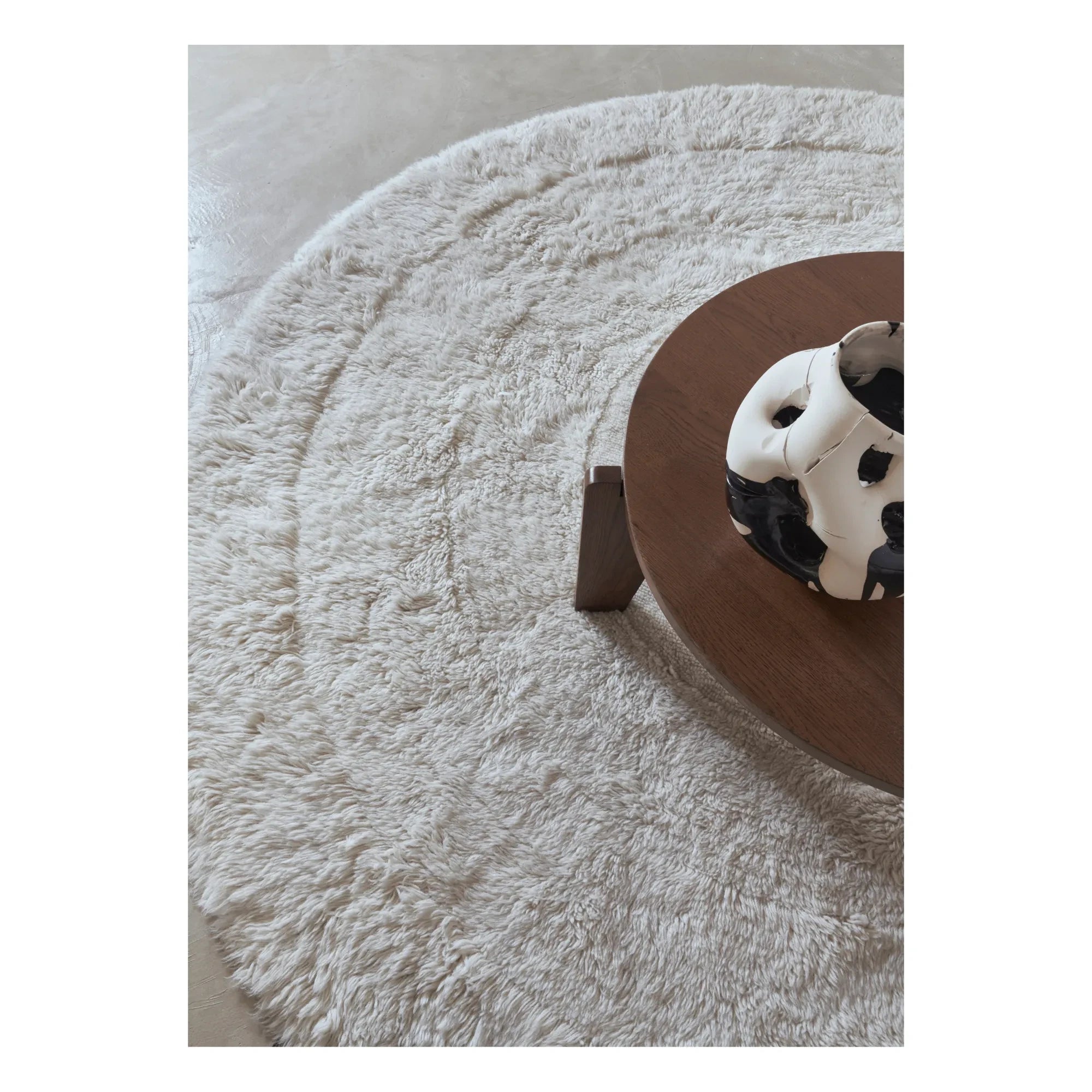 Lorena Canals - Alfombra redonda Arctic Circle 250x250 cm | Blanca
