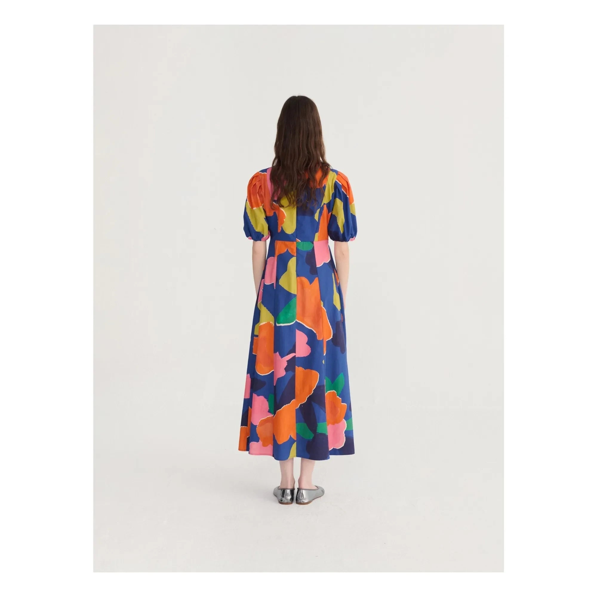 Bobo Choses - Vestido de algodón orgánico Blooming Color | Azul