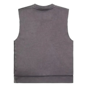 Finger in the nose - Sudadera sin mangas de algodón orgánico Clem | Gris carbón